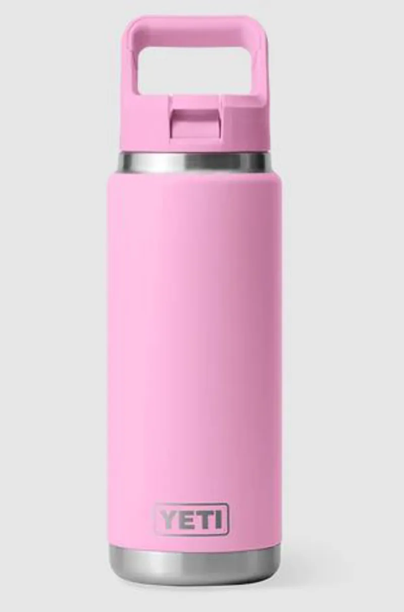 YETI Rambler 26 Oz Straw Cap Bottle - Power Pink